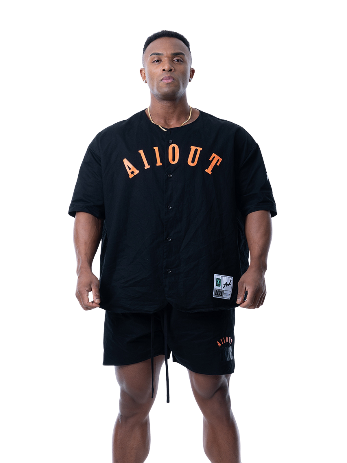BASEBALL SHIRT BLACK TWILL