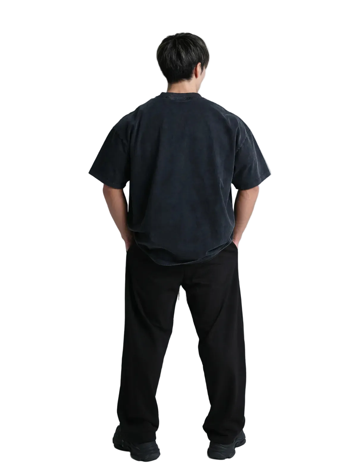 SWEAT PANTS SPRAY (BLACK)