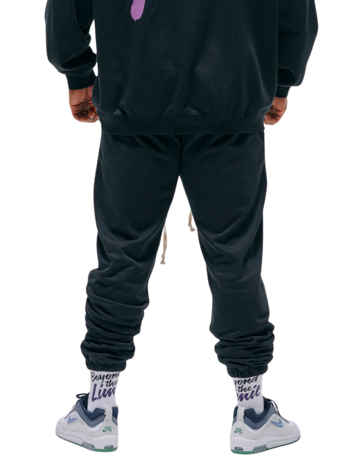 SWEAT PANTS SPRAY (BLACK)