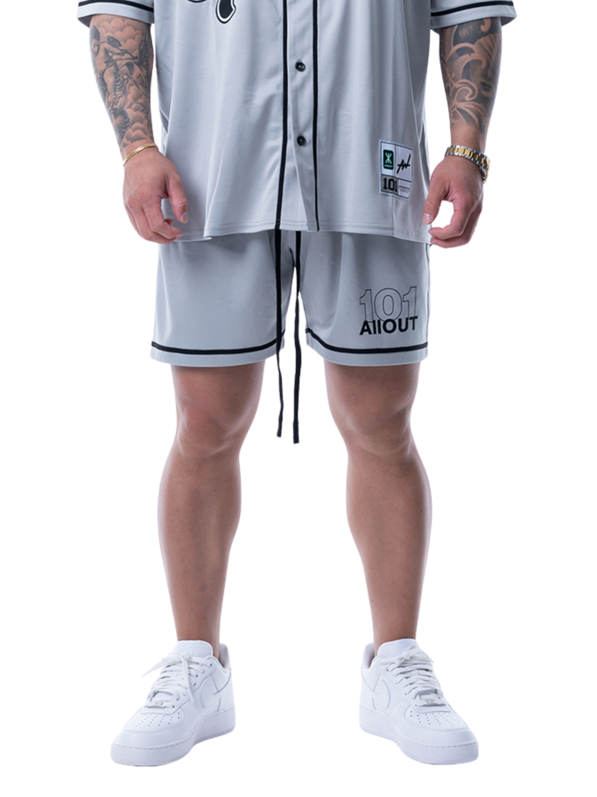 BASEBALL SHORT PANTS GRAY MESH