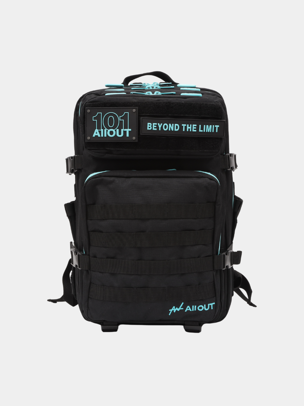 AllOUT BACKPACK 45L BLACK and AQUA