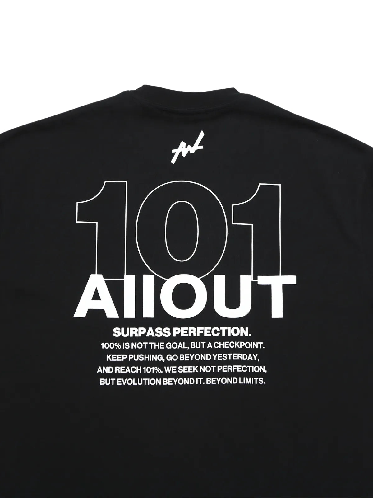 T-shirt 101 SURPASS PERFECTION【BLACK】