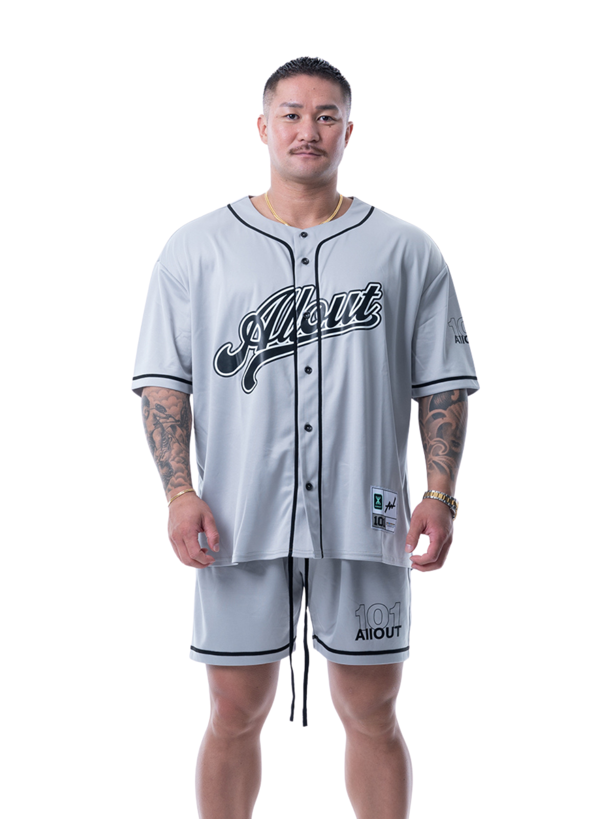 BASEBALL SHIRT GRAY MESH