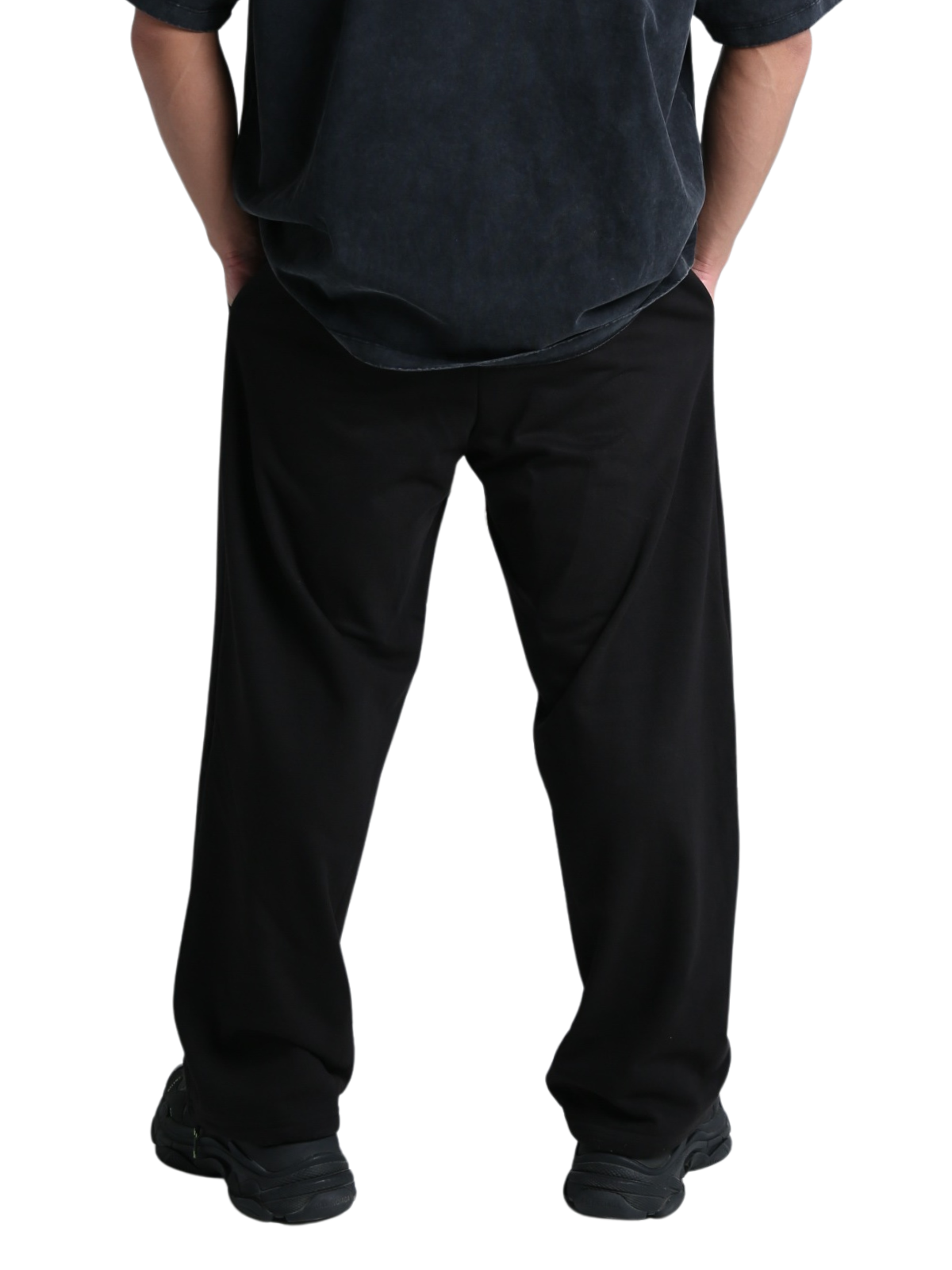 SWEAT PANTS SPRAY (BLACK)