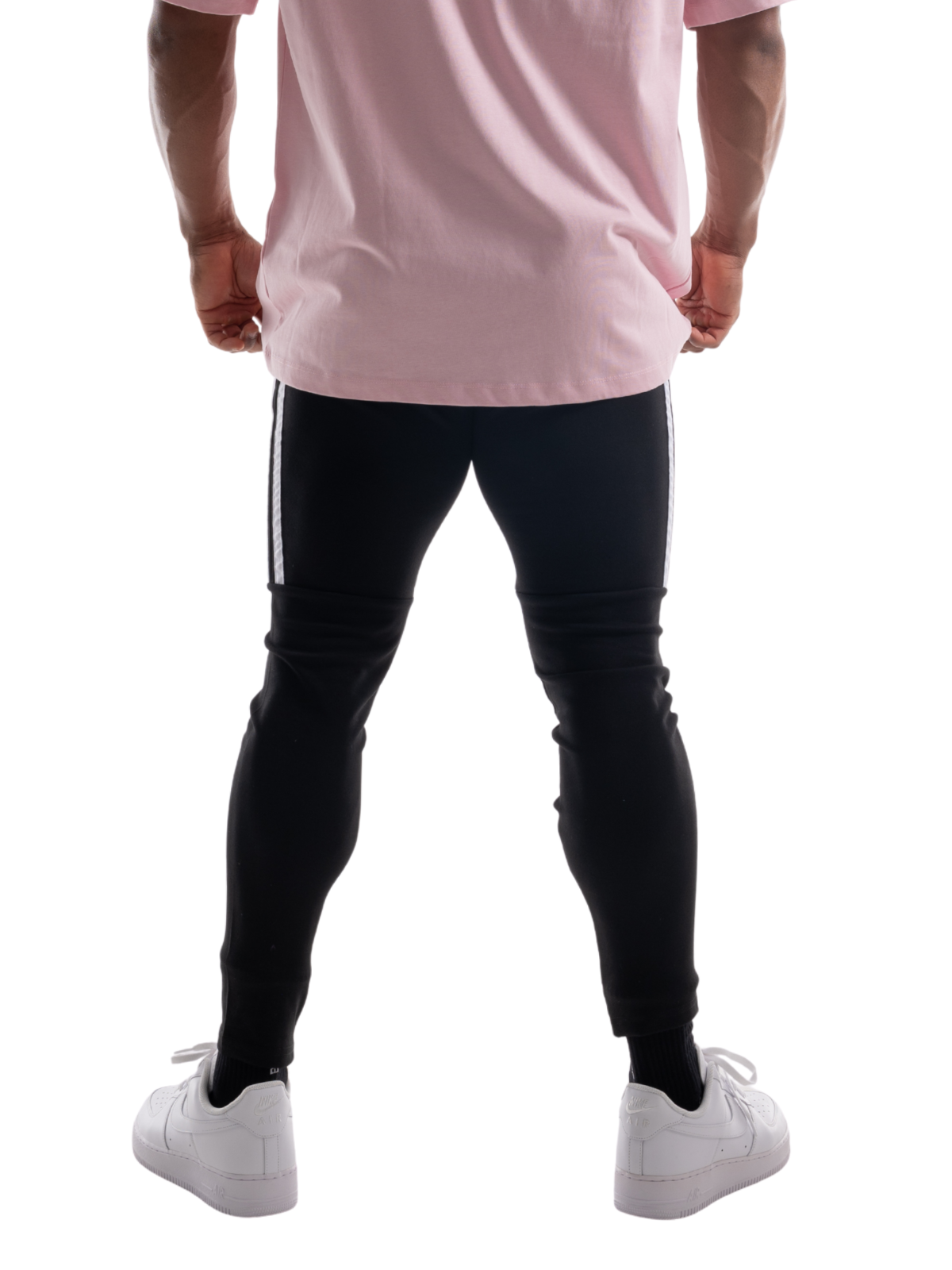 2 LINE STRETCH PANTS(BLACK)