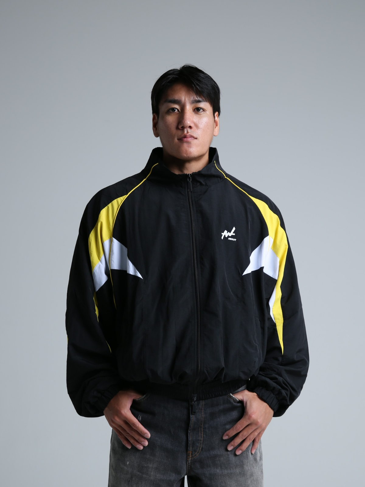 TRACK JACKET WEDGE BLACK