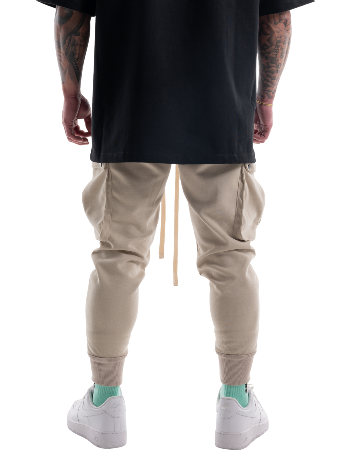 CARGO PANTS ONE POINT LOGO(BEIGE)