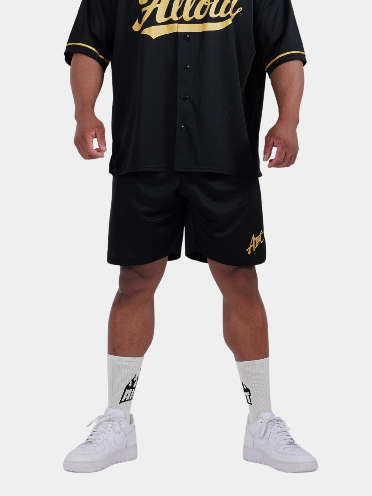 GAME SHORTS BLACK×GOLD