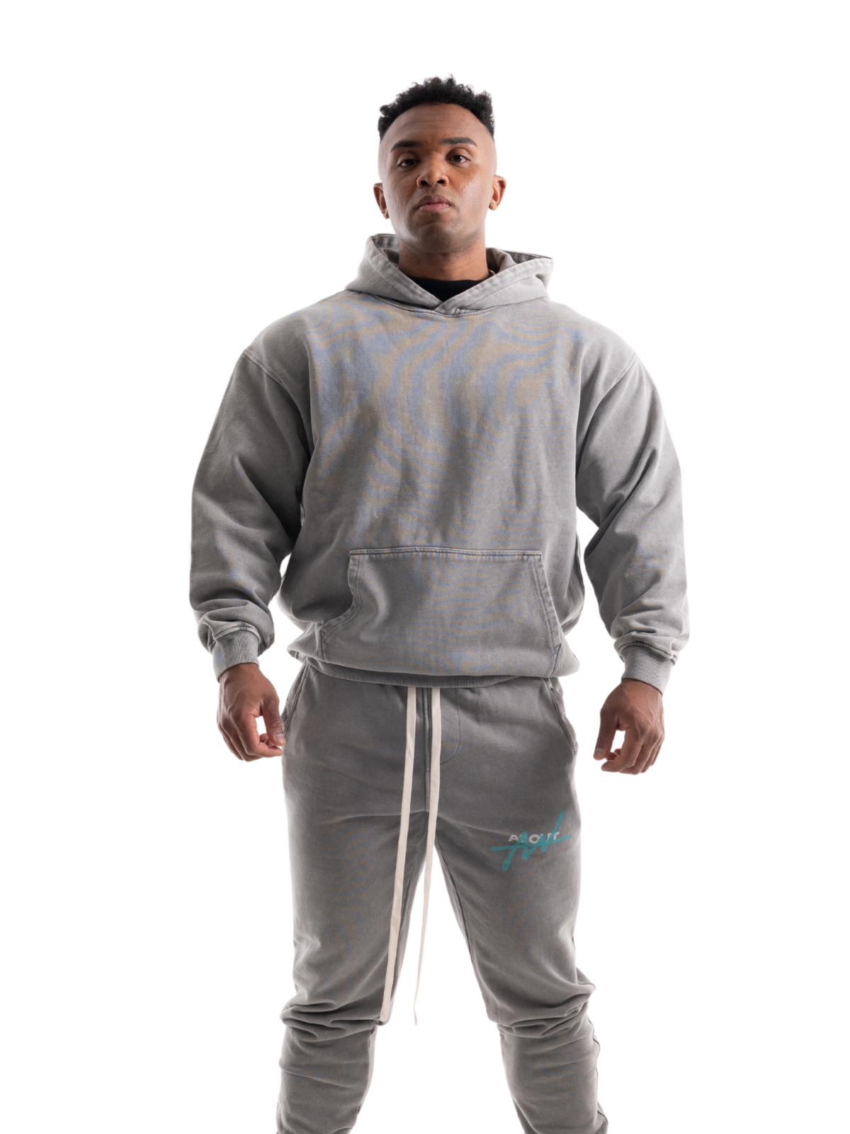 SWEAT HOODIE VINTAGE LOGO(LIGHT GRAY)