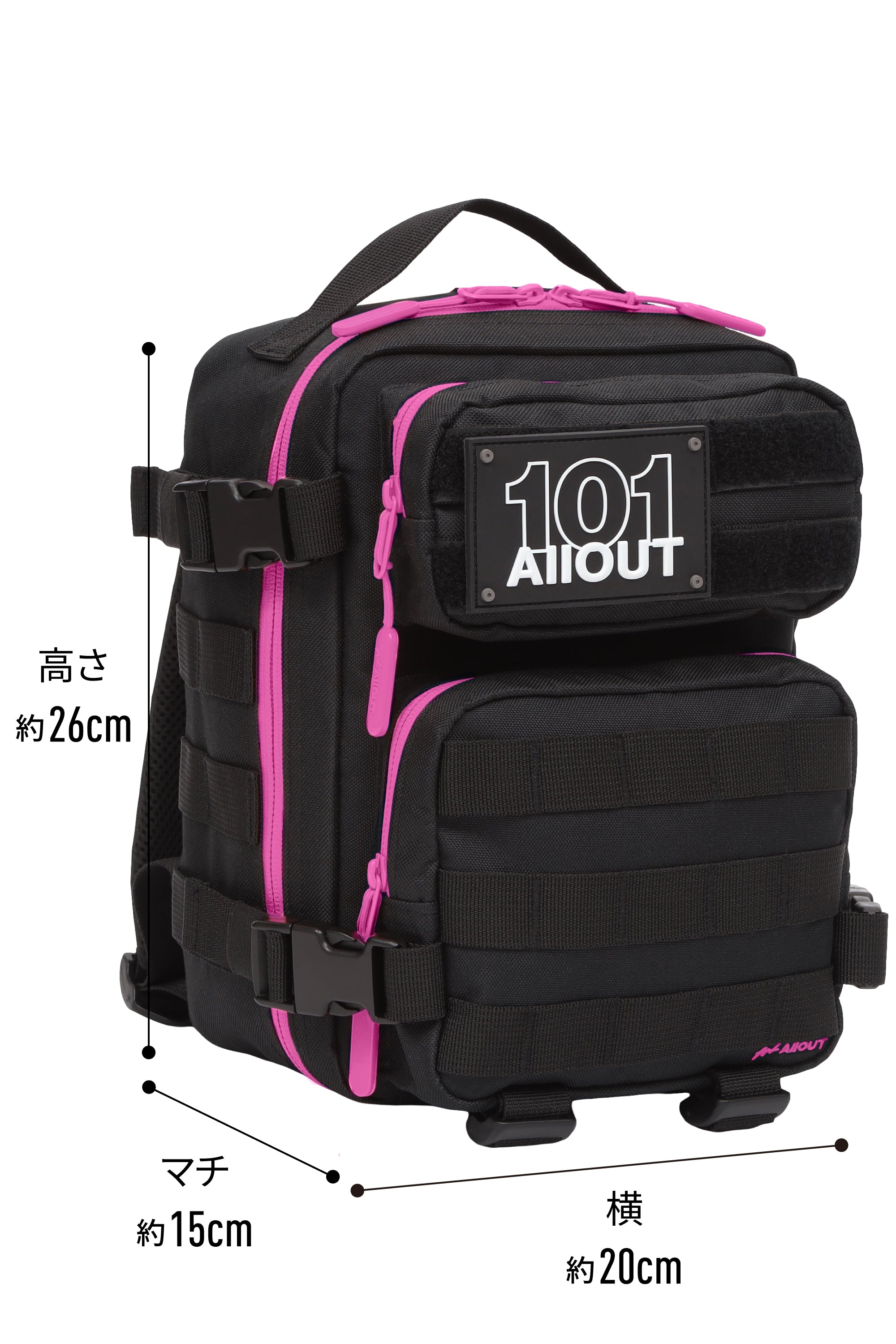 AllOUT BACKPACK 9L BLACK and PINK