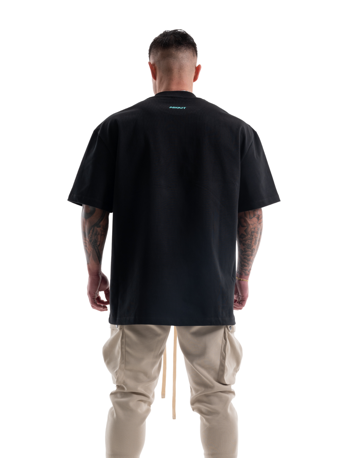 T-shirt SIMPLE LOGO BIG SILHOUETTE(BLACK)