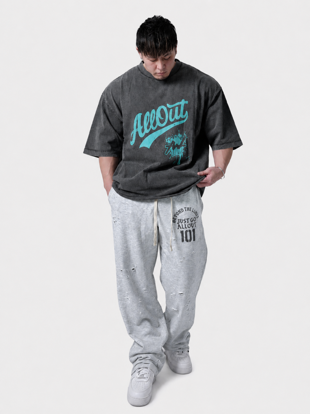 SWEAT PANTS '101' ARCHIVE DAMAGE