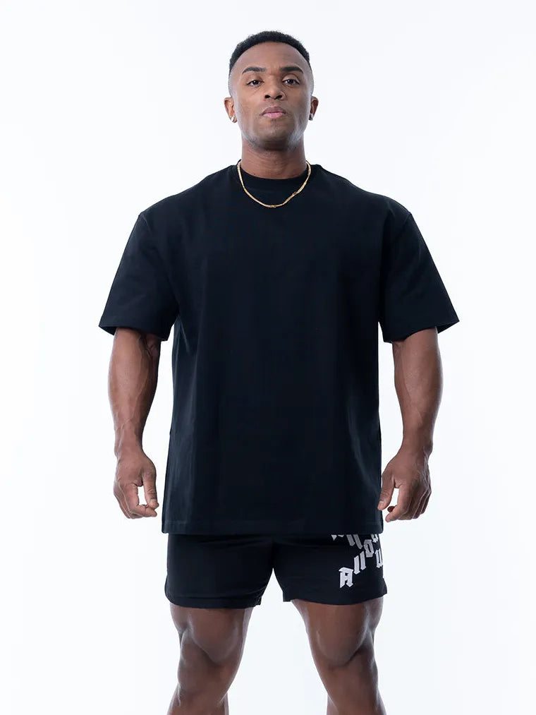 T-shirt DIAGONAL CROSS【BLACK】