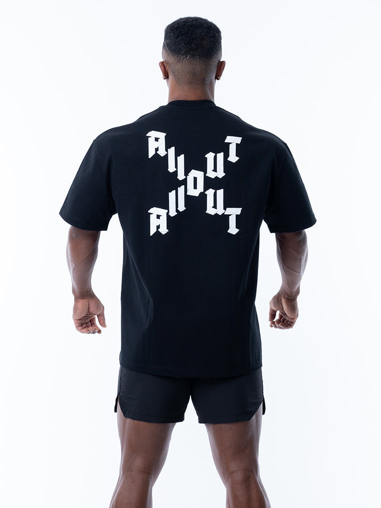 T-shirt DIAGONAL CROSS【BLACK】