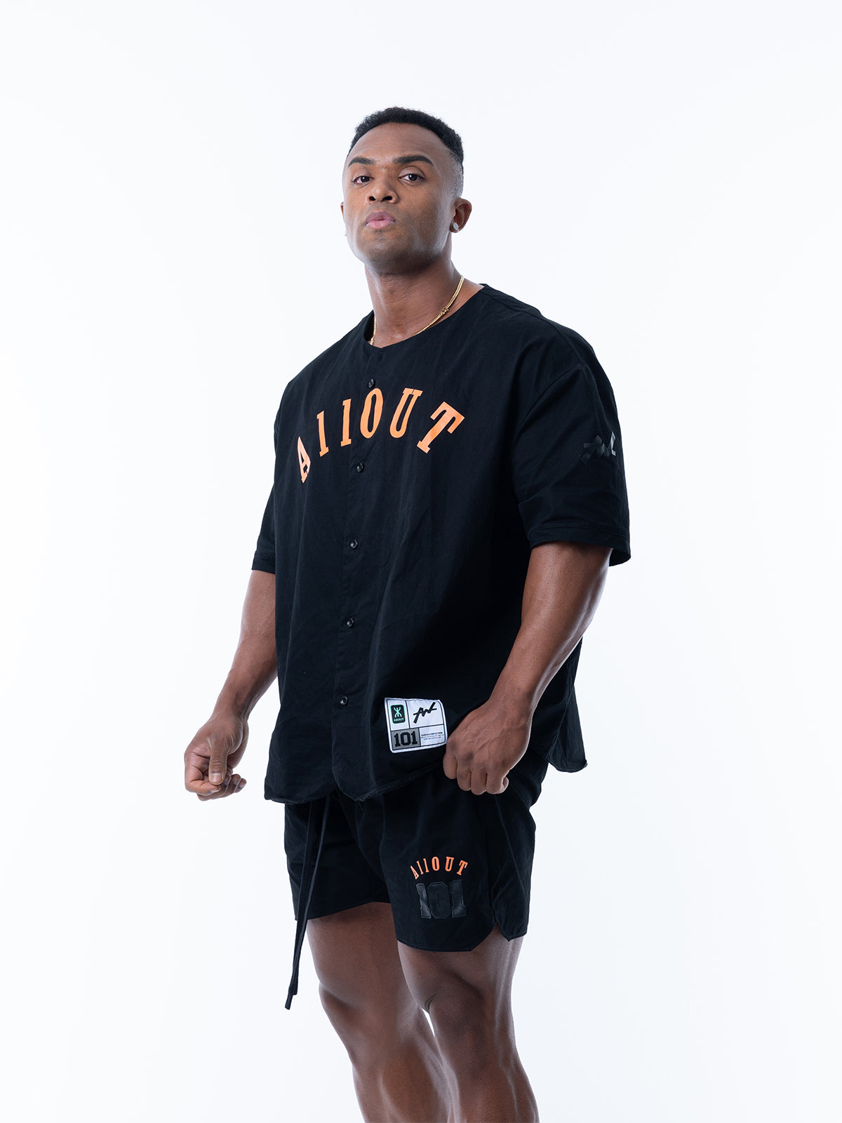 BASEBALL SHORT PANTS BLACK TWILL