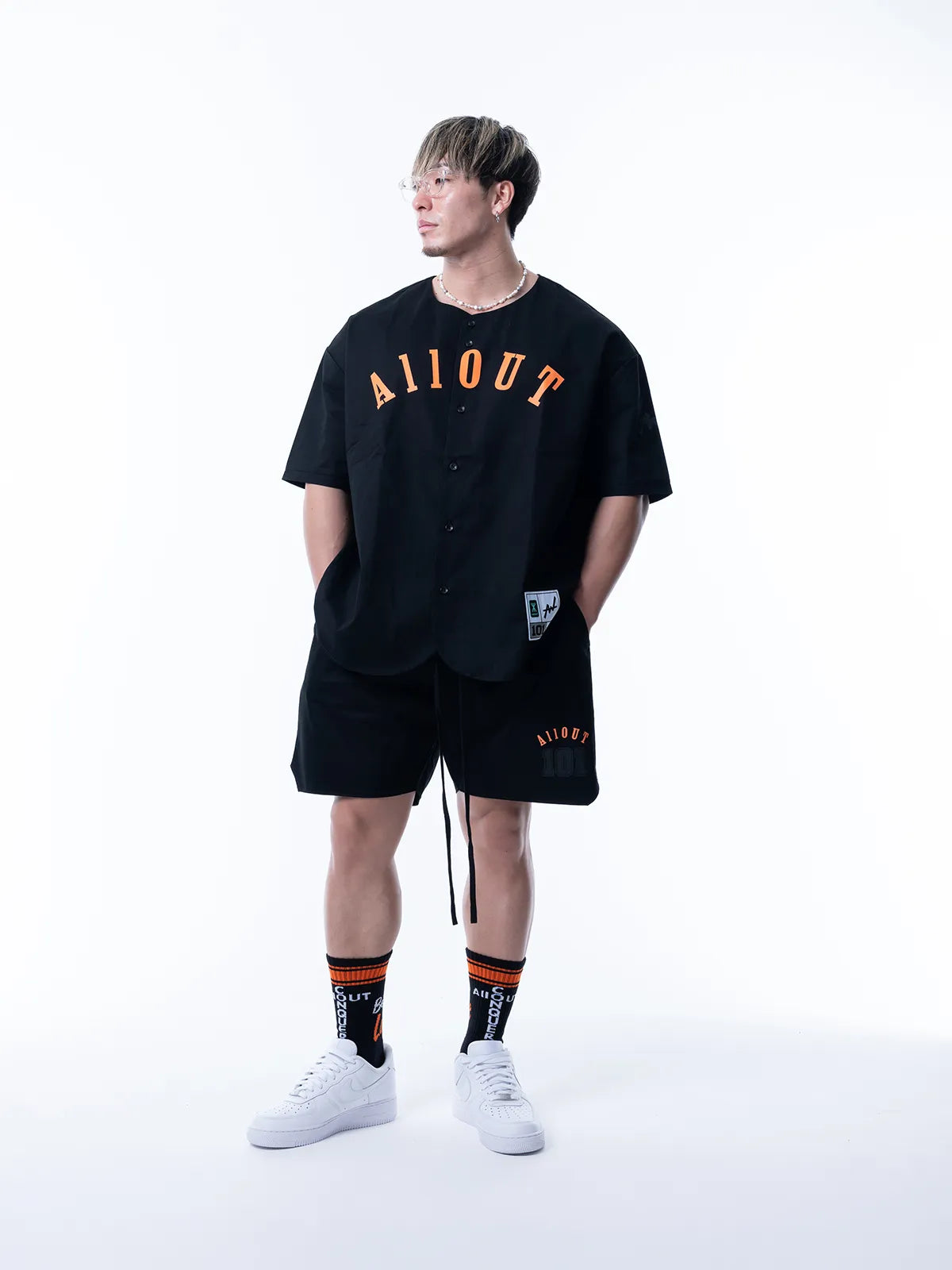 BASEBALL SHIRT BLACK TWILL