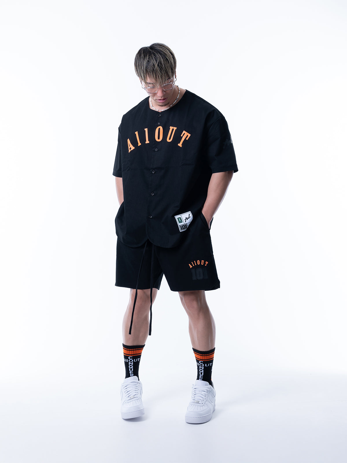 BASEBALL SHIRT BLACK TWILL