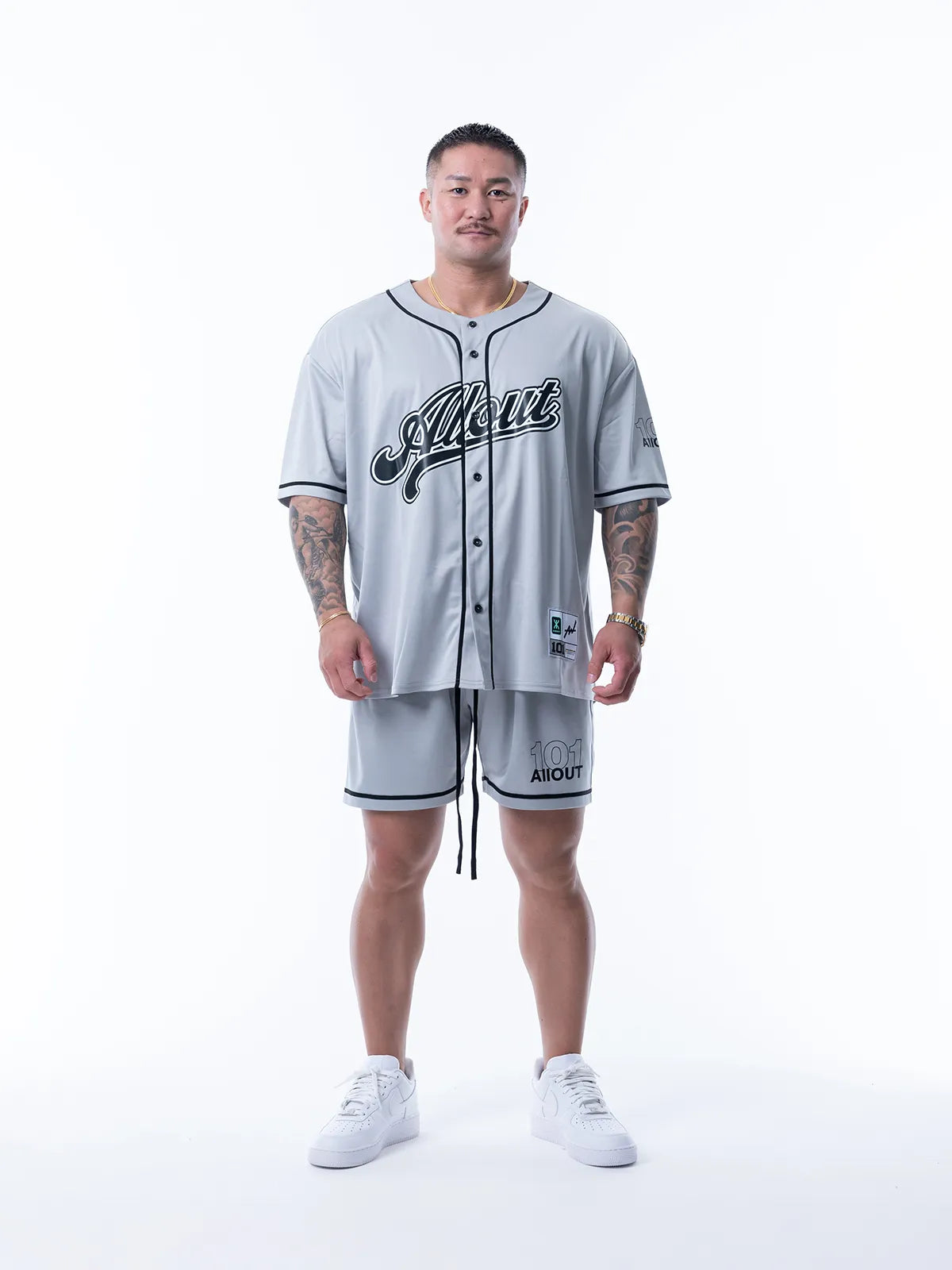 BASEBALL SHIRT GRAY MESH