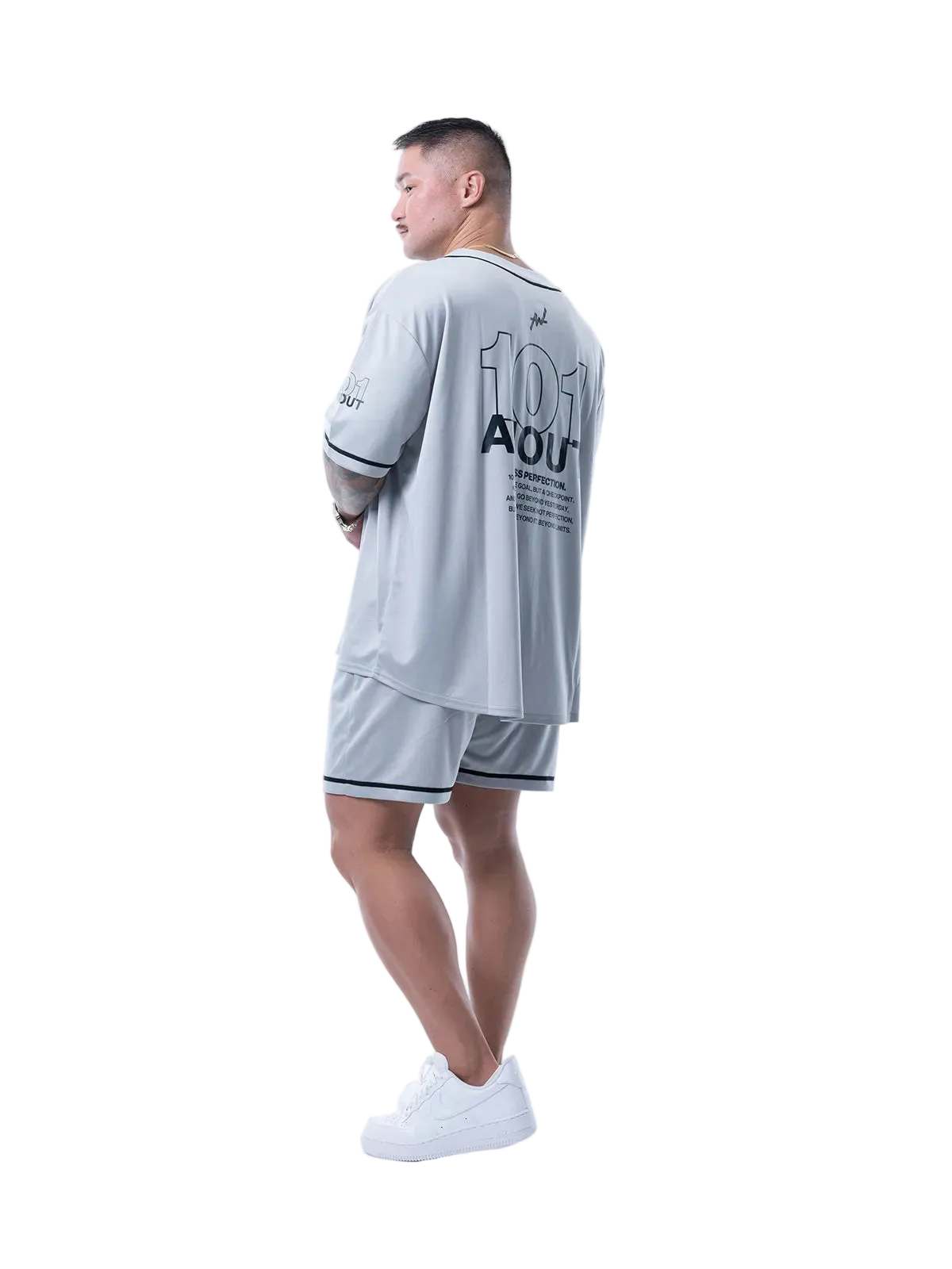 BASEBALL SHORT PANTS GRAY MESH