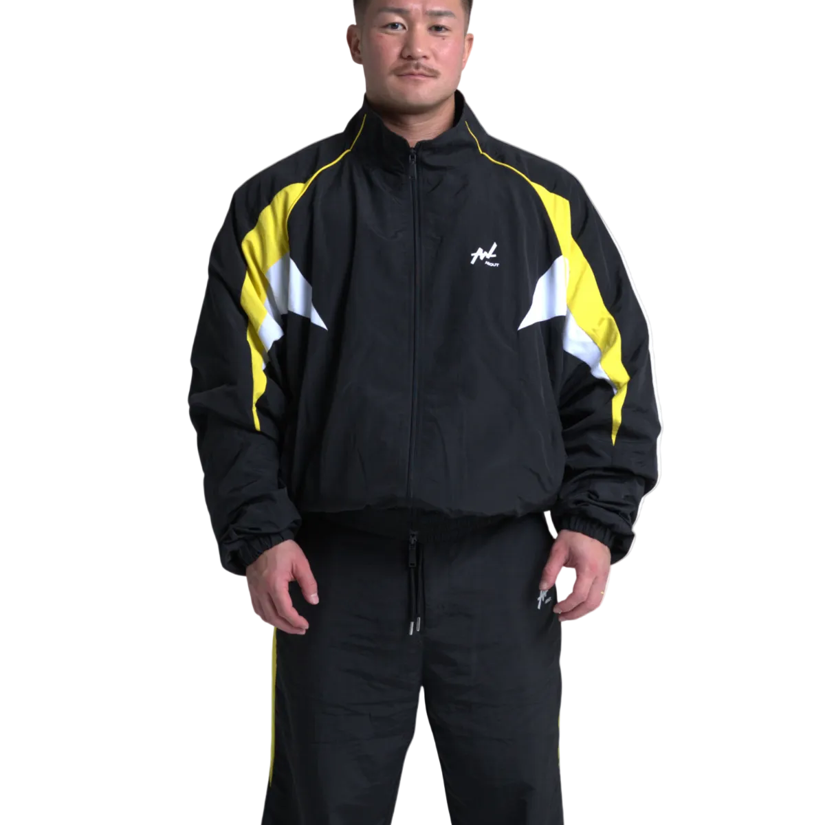 HARTWELL アメリカンフットボール ジャケット M ブラック/イエロー TRACK JACKET WEDGE BLACK