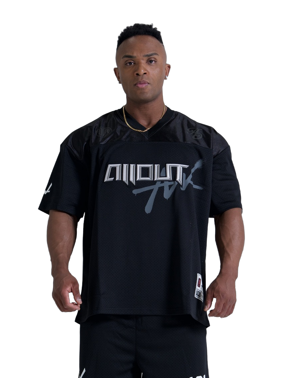 HOCKEY SHIRT STEALTH BLACK モデル着用 フロント