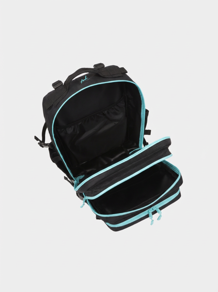 AllOUT BACKPACK 35L BLACK and AQUA